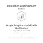 die eberin Google Zertifikate Google Analytics – Individuelle Qualifikation _ Google