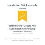 die eberin Google Zertifikate Zertifizierung _Google Ads-Suchmaschinenwerbung_ _ Google