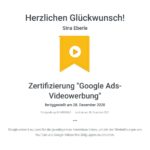 die eberin Google Zertifikate Zertifizierung _Google Ads-Videowerbung_ _ Google